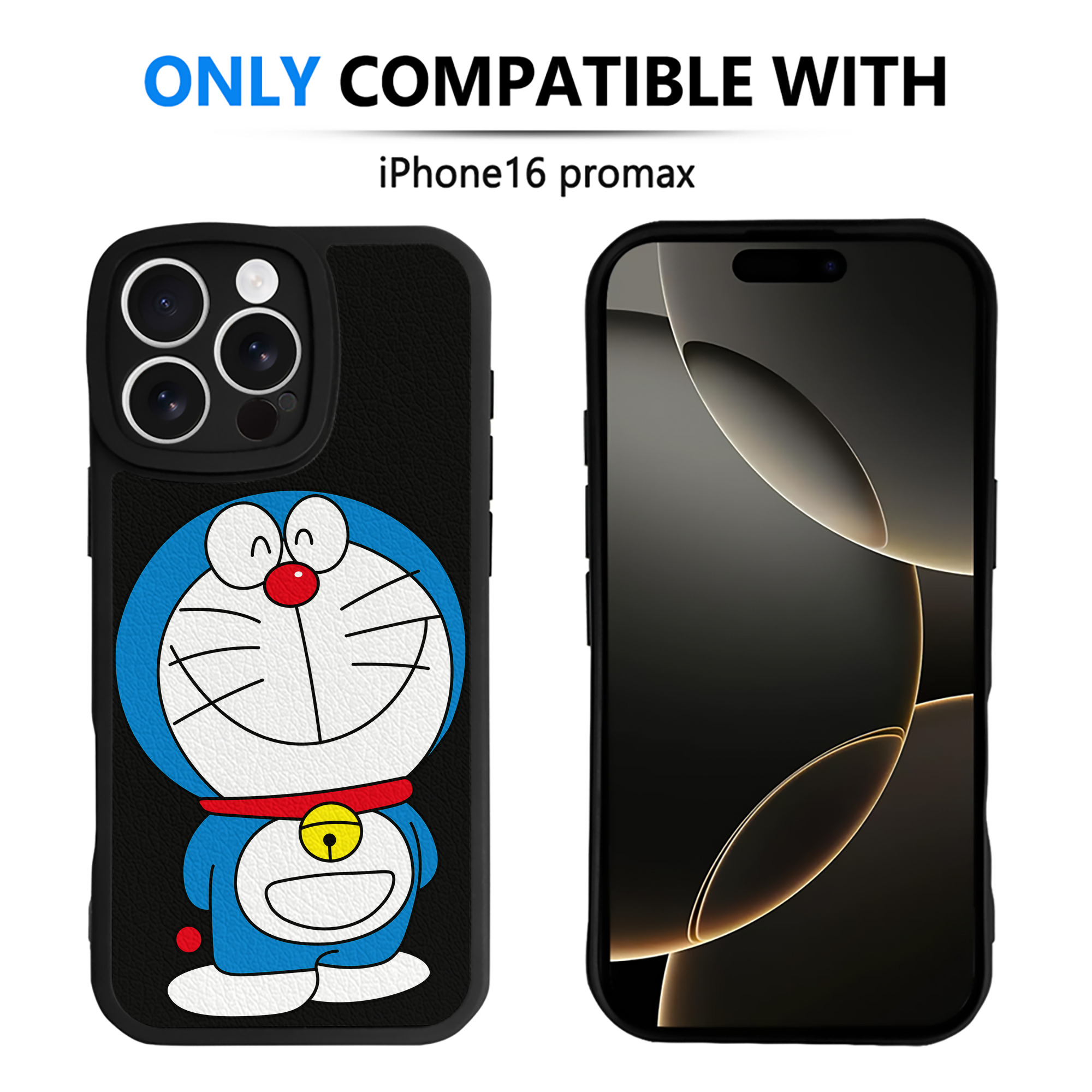 （画像用） ドラえもん Doraemon 【iPhone 16シリーズ対応】シリコンスマホケース（レザー調） 材質：シリコン
